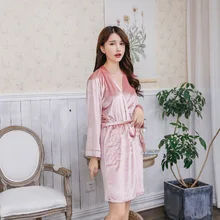 Осень и Зима Новая женская домашняя одежда Вельветовая Мода чистая роскошь длинный v-образный вырез