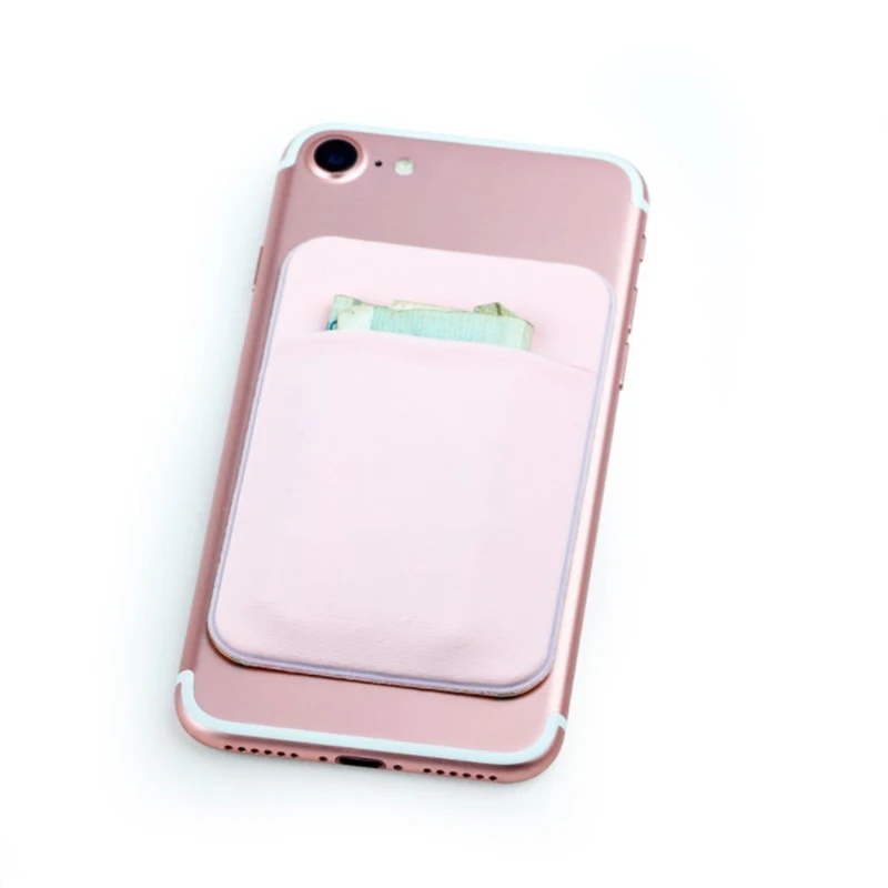 

Adhesive Credit Card Pocket Sticker Pouch Holder Case Solid Color For Mobile Phone VH99