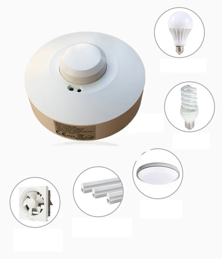 Newest 5.8GHz HF Systerm LED Microwave 360 Degree Radar Sensor Light Switch Ceiling light Occupancy Body Motion Detector (22)