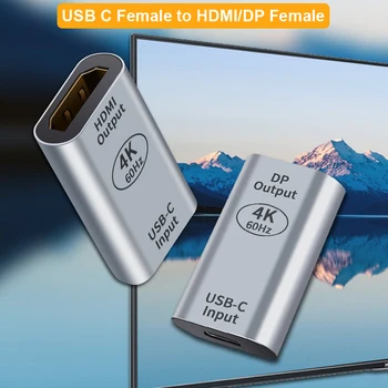 

USB C to HDMI Mini Displayport Adapter 4K 60Hz USB Type c female to Mini DP Converter for Macbook Pro Huawei Mate 20