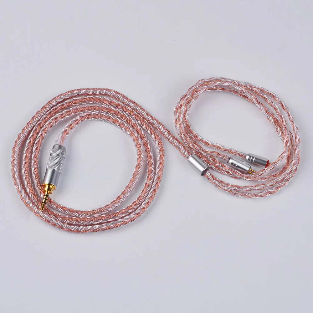 Kinboofi 16 Core с серебряным Медь кабель 2,5/3,5/4,4 мм балансный кабель с MMCX/2pin разъем для KZ ZS10 AS10 ZS6 ZST C10 V90