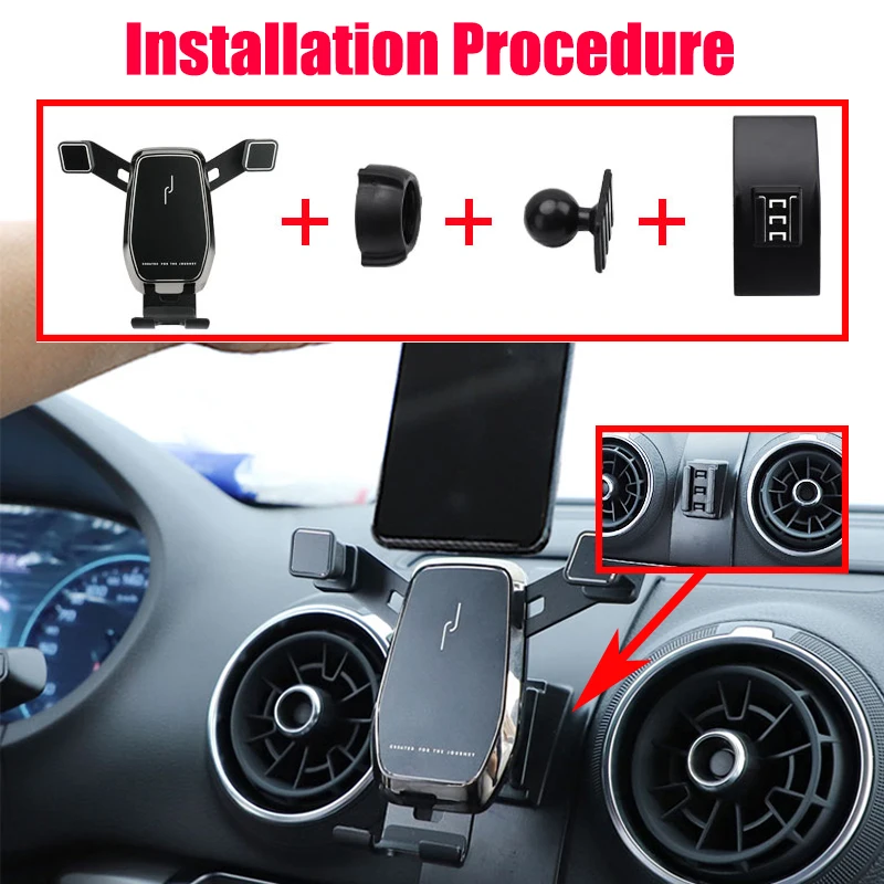 

Smartphone Cell Phone Mount Holder with Adjustable Air Vent Clip Cover For Audi A3 S3 Horizontal & Vertical Screen Navigation