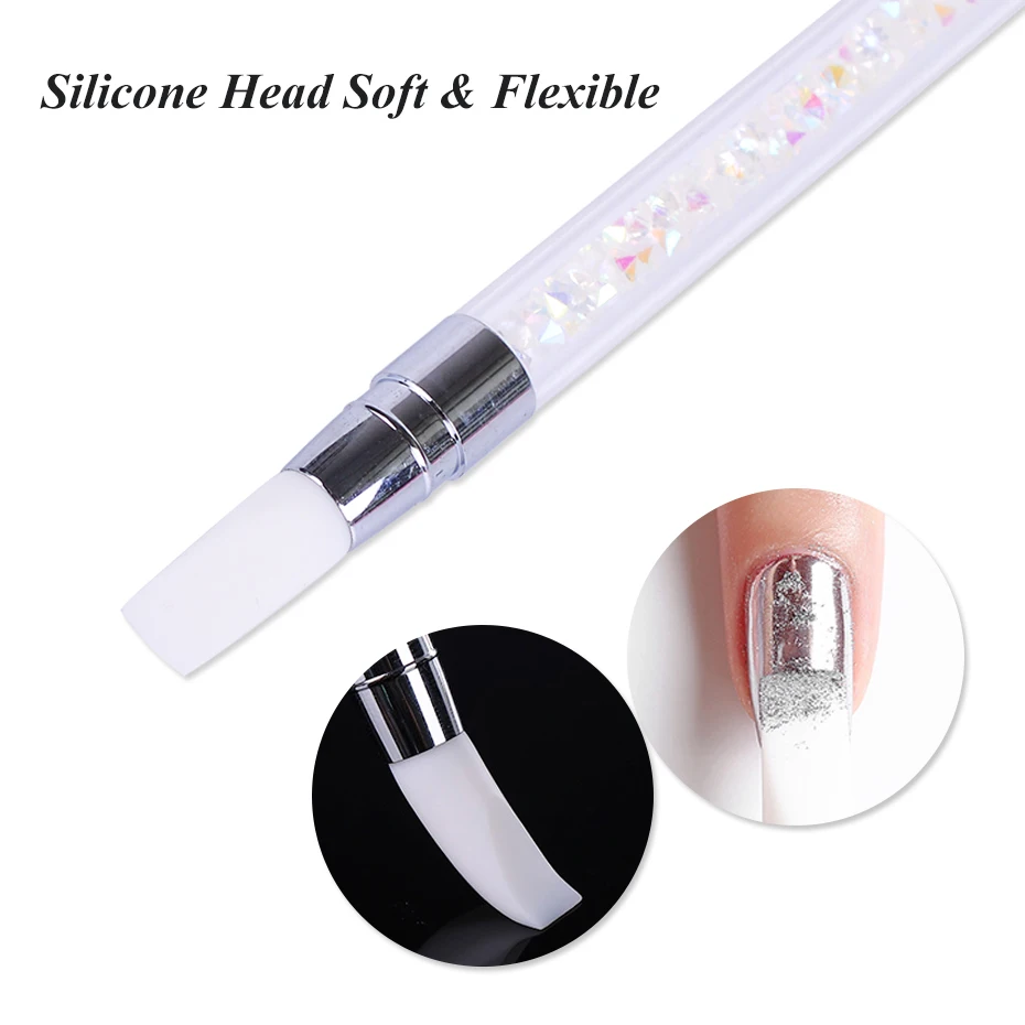 Nail Art Silicone Brush 5Pcs Carving Painting Pencil 10 Tips UV Gel DIY Polish Dual-head Mirror Powder Sculpture Manicure Tools (1)