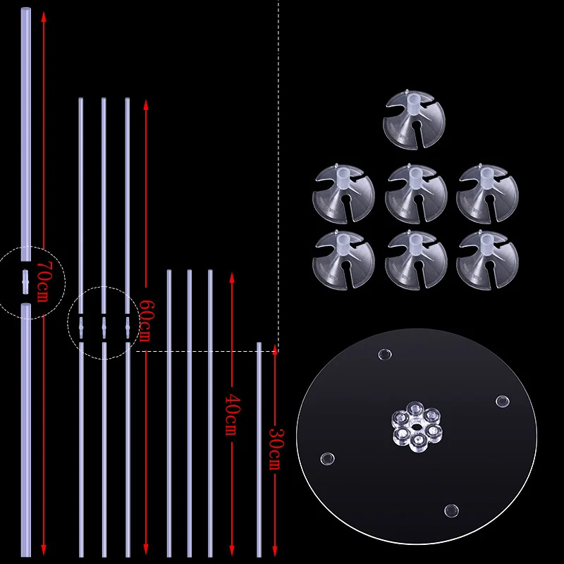 1 Набор 7 трубки держатель воздушных шаров колонна-подставка прозрачный Пластик держатель для воздушных шаров День рождения украшения дети свадебные воздушные шарики Декор