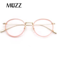 Оптическая оправа из ацетатного сплава для очков wo мужские металлические ретро Оправы для близорукости новые мужские круглые очки с полной оправой по рецепту