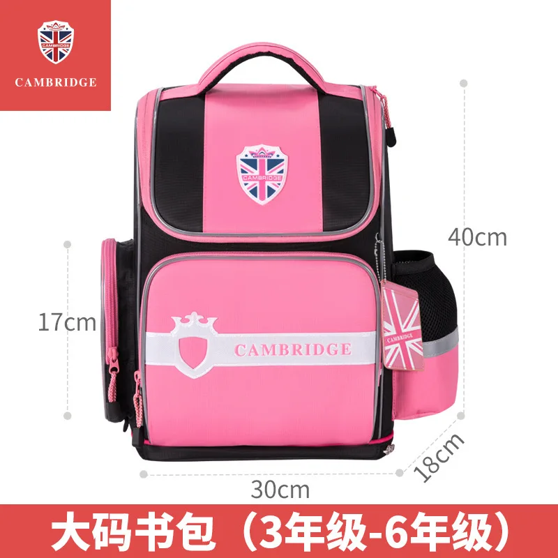large pink Waterproof Children school bag Orthopedic schoolbag Primary School Backpacks Boys Girls Kids Backpacks kids Satchel sac enfant - Цвет: large pink