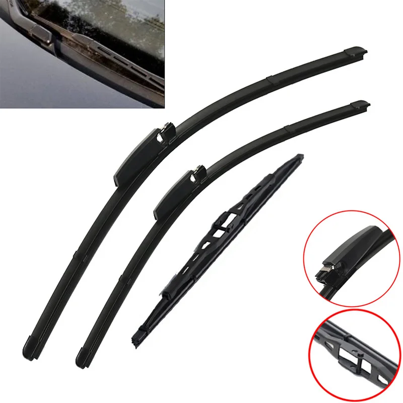 Front and Rear Windscreen Wiper Blades For Audi A4 B6 B7 Estate Avan
