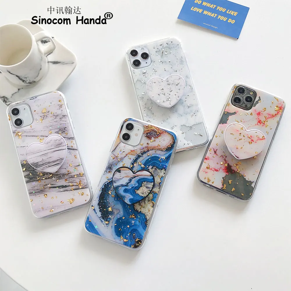 Мраморный телефонный чехол Sinocom Handa для iPhone 12 XR XS MAX 7 8Plus 6s plus SE2020 держатель