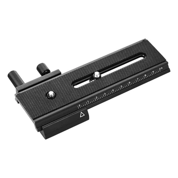 

Aluminum Alloy Quick Release Plate QR Plate with Dual 1/4 Inch Screws Vernier Adjustment Knob for Camcorder Tripod
