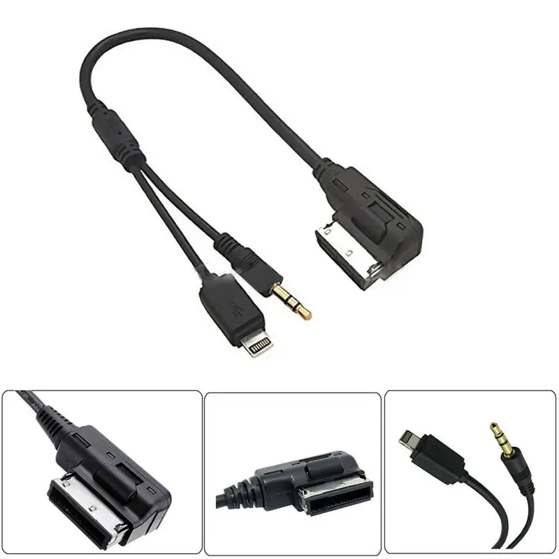 3.5Mm Aux Kabel Adapter Ipod Iphone Interface Voor A3 A6 A8 Auto Mdi