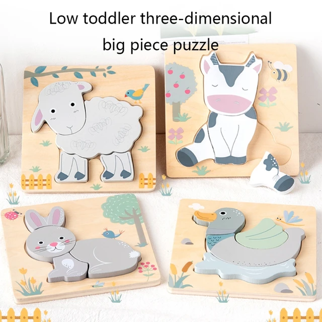 1 Set Children's Wooden Puzzles Bright Colors and Shapes Children's Educational Toys for 1-2-3 Years Old Boys and Girls 1