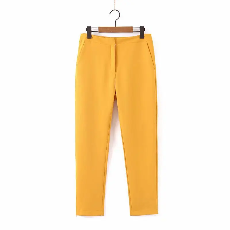 pants Женский Осенний оранжевый Блейзер комплект из двух предметов Женское пальто комплект топы с длинными рукавами брюки наборы Conjuntos - Цвет: pants