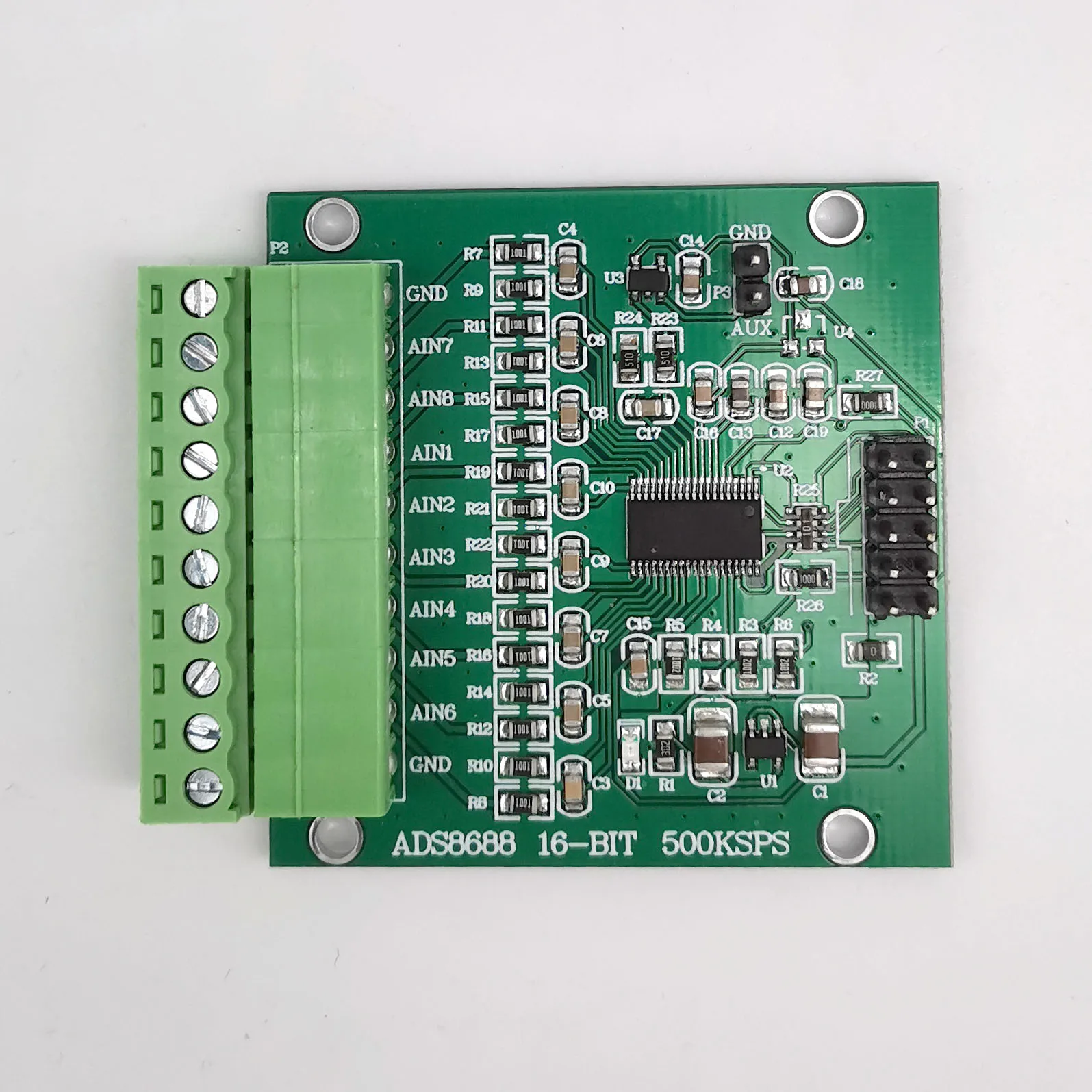 Único Bipolar Módulo de Aquisição de Dados de Canais Sar Adc Ads8688 ad 16-bit 500ksps - Imagem 3