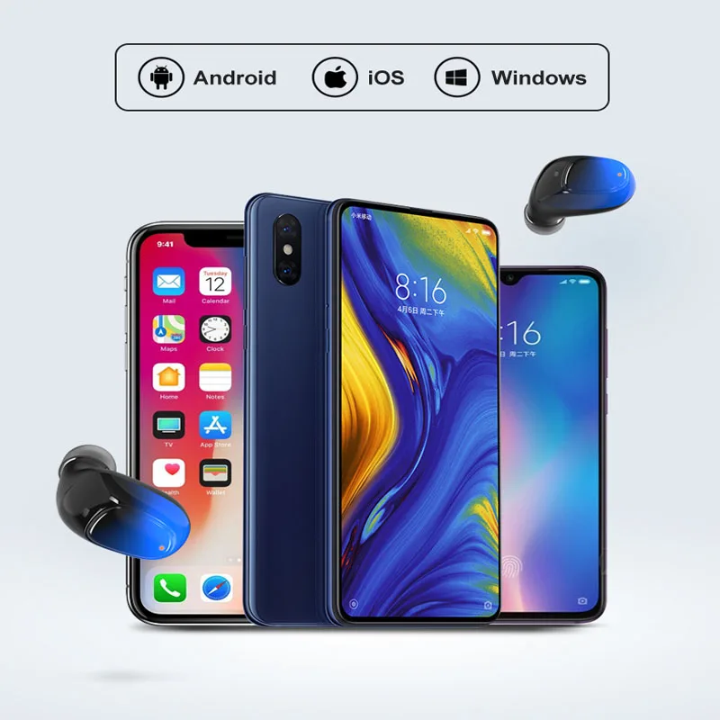 ES01 TWS беспроводные наушники Bluetooth гарнитура стерео спортивная водонепроницаемая