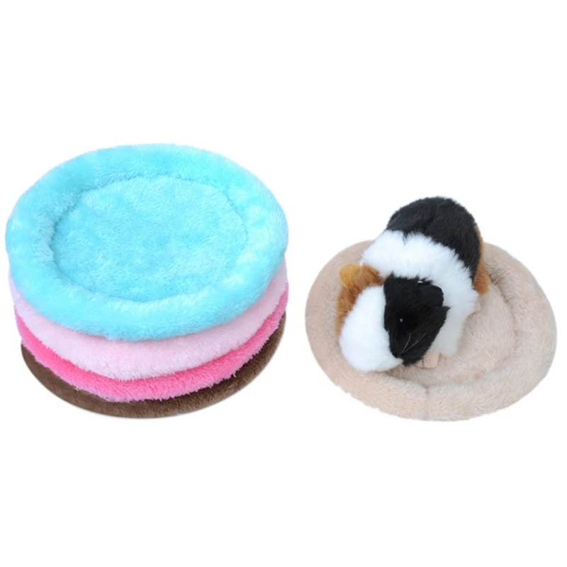 

G Cute Small Pet Round Soft Fleece Mat Hamster Cage Guinea Pig Winter Warm Bed Sleeping Bed Mat