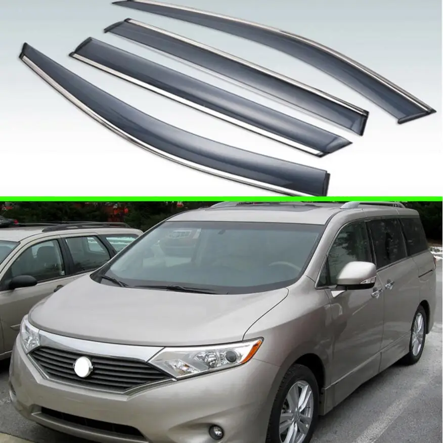 Для Nissan Quest RE52 2011-2017 Пластик внешний козырек Vent Оттенки окна Защита от солнца