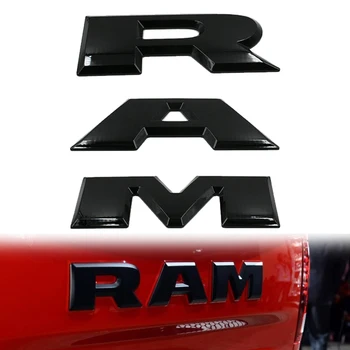 

for Ram Emblem Tailgate RAM Letters Badge Nameplates Car Sticker for Dodge Ram Accessories (Gloss Black)