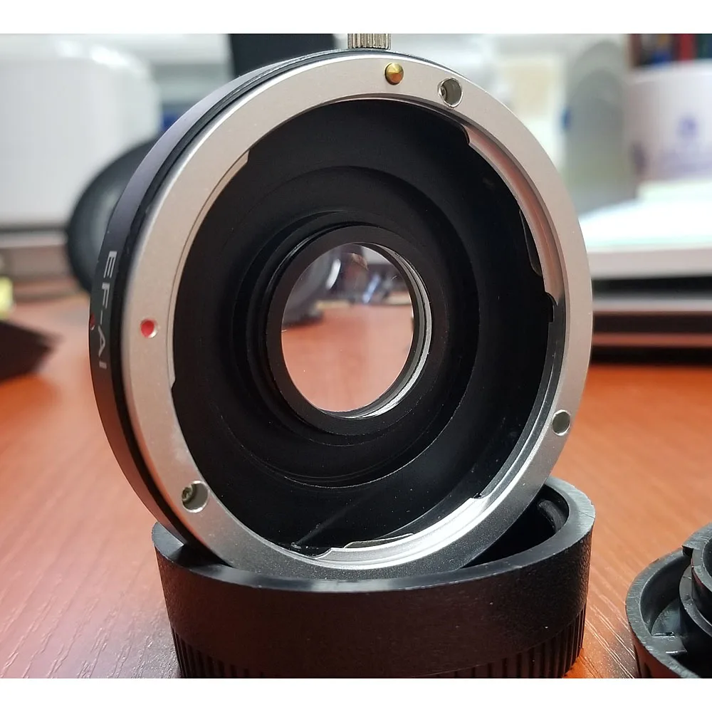 Металлический адаптер объектива камеры кольцо со стеклом для Canon EF Объектив EFS для Nikon D3400 D3300 D5500 D5300 D7200 D750 D810 D4 DSLR камеры