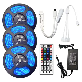 

LED Strip 5050 RGB LED light Strip Flexible Ribbon fita 5M 10M 15M 20M Tape Diode DC 12V+ Remote +Adapter