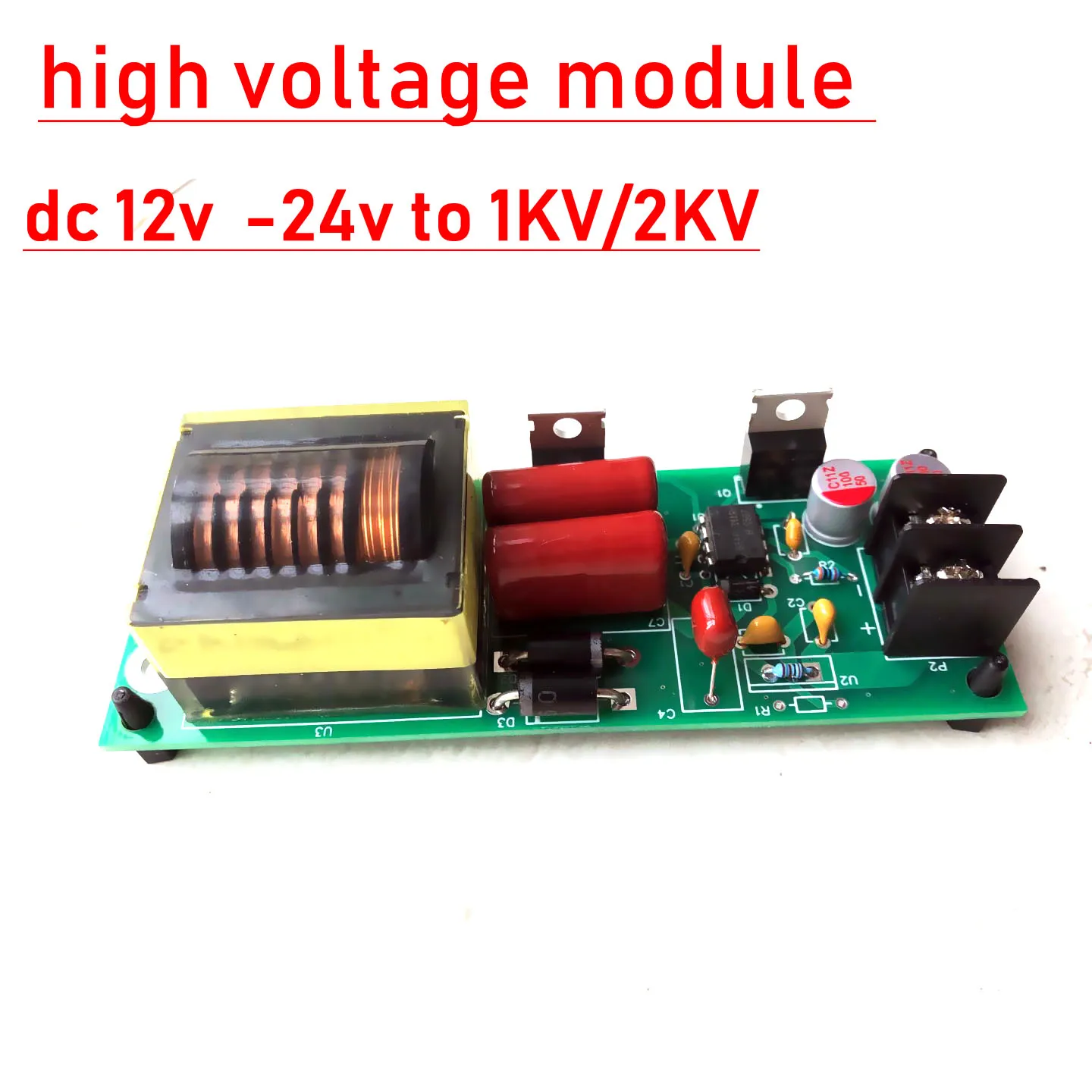 para 1kv 2kv Alta Frequência ac Saída Impulso Inversor de Alta Tensão Módulo de Alimentação Placa Doubler Unidade dc 12v 24v