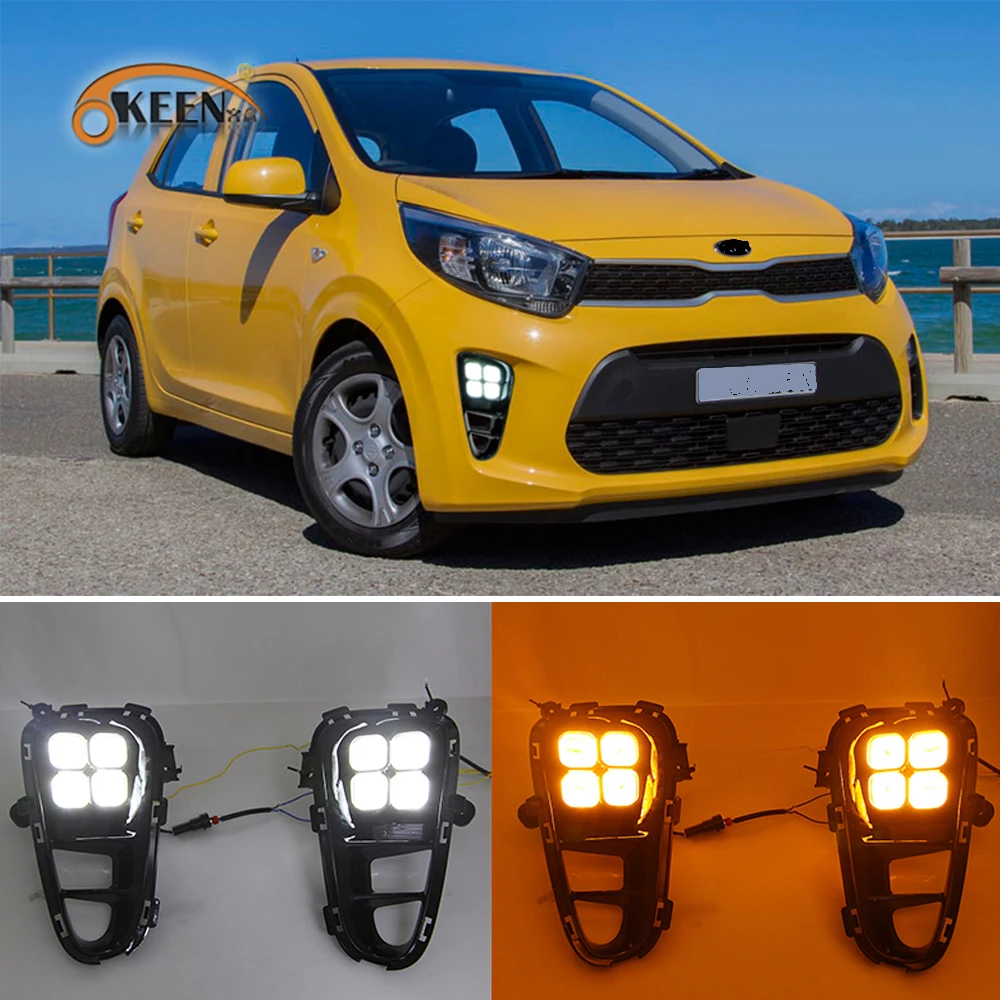 Parts & Accessories 2X For Kia Picanto 2017 2018 2019 Daytime Running