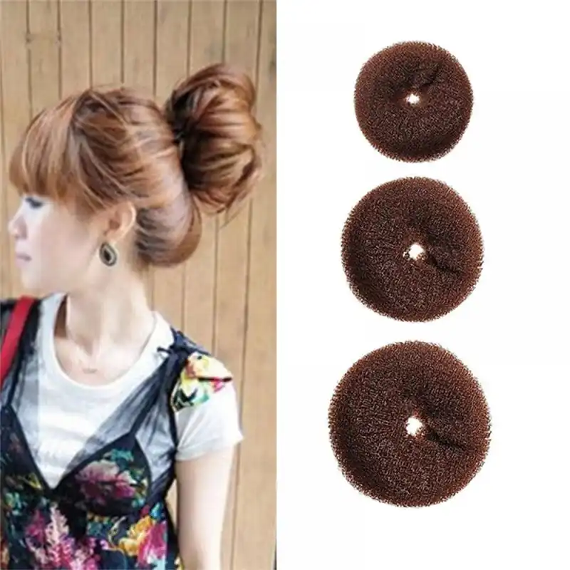 3 Sizes Magic Hair Donut Bun Maker Diy Solid Color Foam Sponge