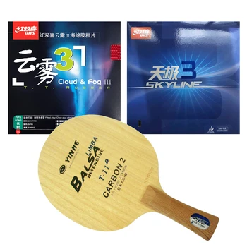 

YINHE Galaxy T-11+ Blade with DHS Skyline TG3 and Cloud & Fog III Rubbers for a Racket Shakehand Long handle FL