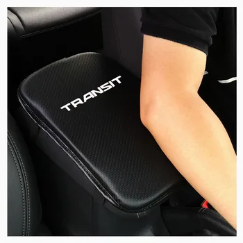 

Carbon Fiber Texture Pu Leather Car Armrest Pad Auto Seat Armrests Box Pads For Ford Transit