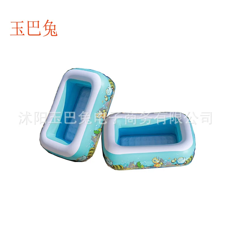 Wholesale Children Inflatable Swimming Pool Infant Rectangular Toy Pool 1.2 M Multi-functional Thick Outdoor Supplies