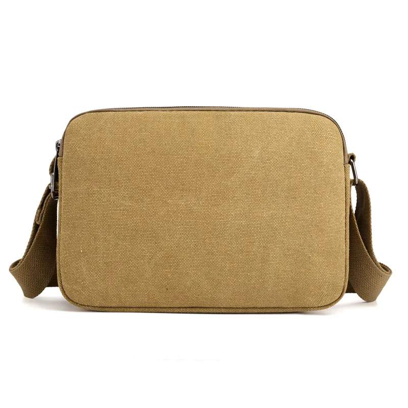 

New Style Men One Shoulder Canvas Bag Versatile Shoulder chu xing bao Large Capacity Hand Commuter Bag Simple MEN'S Business Bag