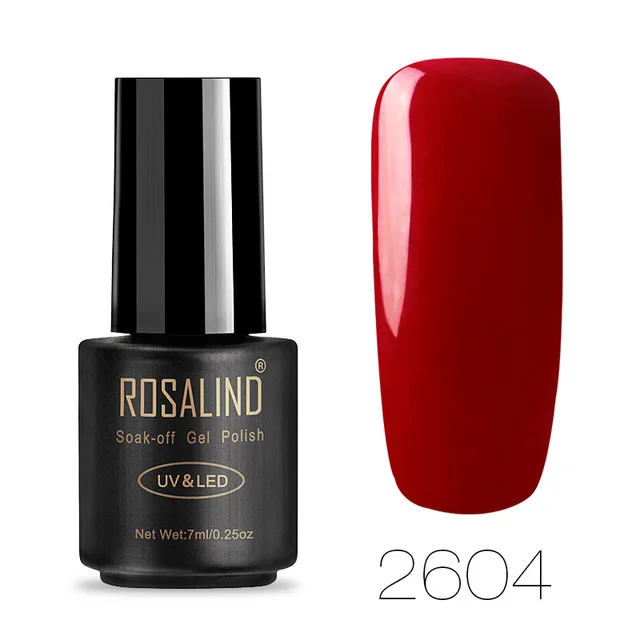 2604 ROSALIND Гель-лак для ногтей 7 мл чистый цвет замачиваемый УФ-гель стойкий лак для ногтей Дизайн ногтей Гель-лак для ногтей - Цвет: 2604