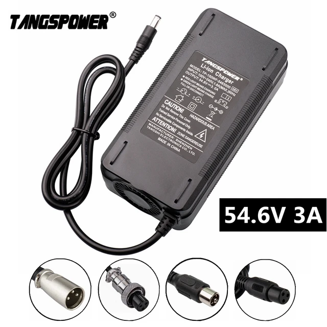 TANGSPOWER 54.6V 3A Lithium Battery Charger 54.6V3A electric bike Charger for 13S 48V Li-ion Battery pack charger High quality 1