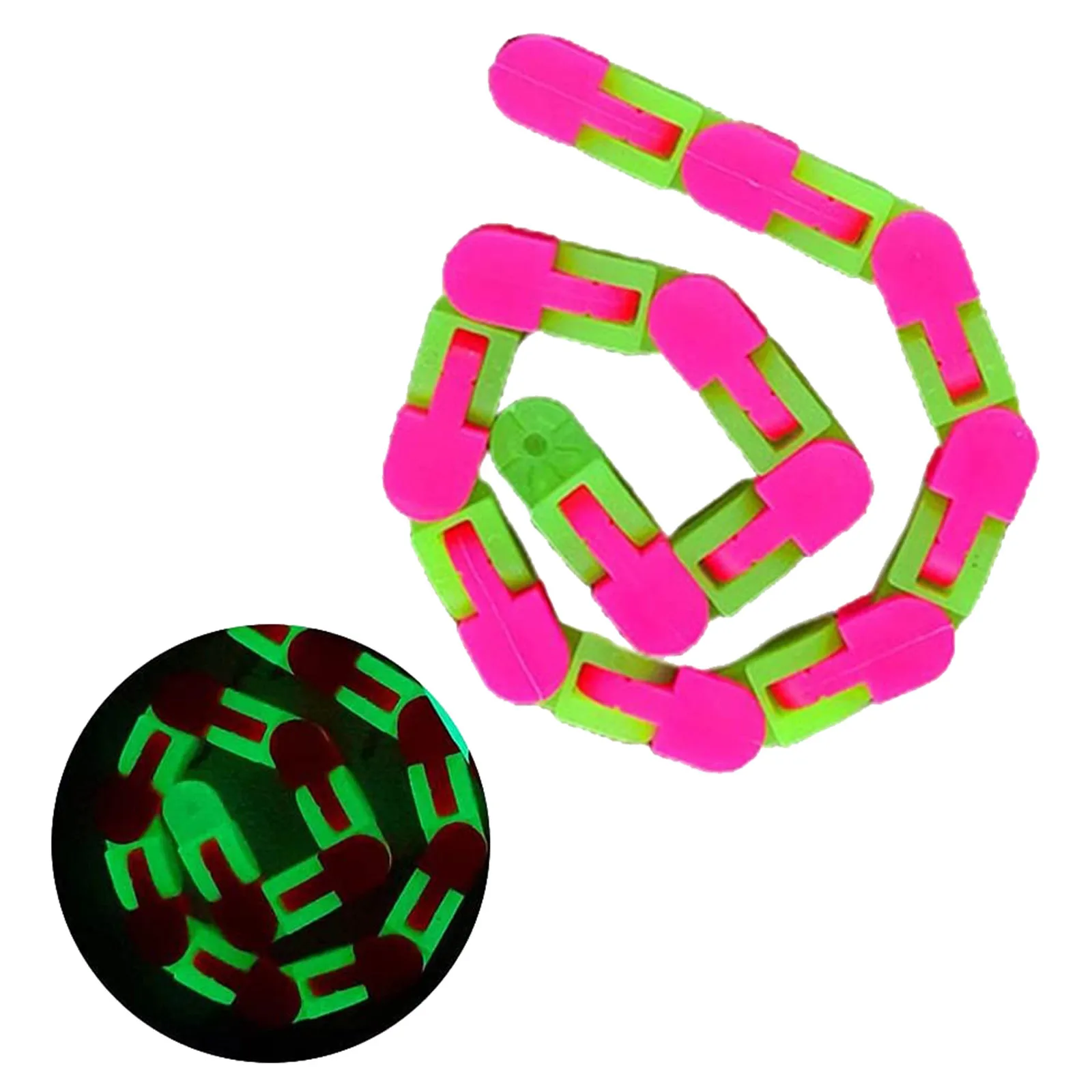 New 24 Links Wacky Tracks Fidget Antistress Chain Toy For Children Bike Chain Stress Relief Bracelet Adults Sensory Toy Gifts