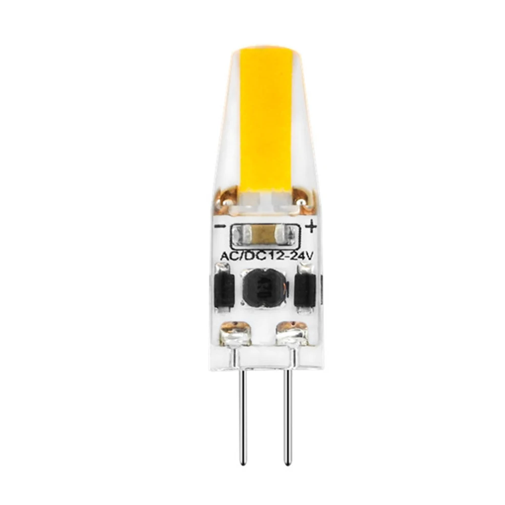 4 шт. DC12-24V прочная G4 COB мини без мерцания Светодиодная лампа для дома 2 Вт энергосберегающая силиконовая лампа с регулируемой яркостью