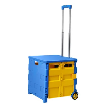 

Outdoor convenient tools, multi-function camping stacking shopping cart, storage box, push-pull cart, deformable table and stool