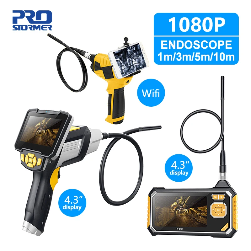 

PROSTORMER 8mm Endoscope 1080P Pipe Inspection Camera IP67 Waterproof Endoscope Camera Snake Tube Borescope for Car Repair Tool