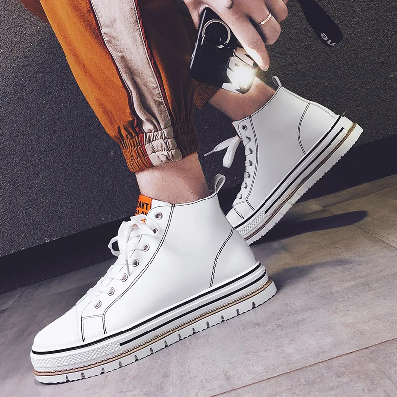 

2019 Autumn New Style High Shoes Platform Shoes Elevator Shoes Male Version Trendy Shoes Versatile Fashion Casual Board Shoes