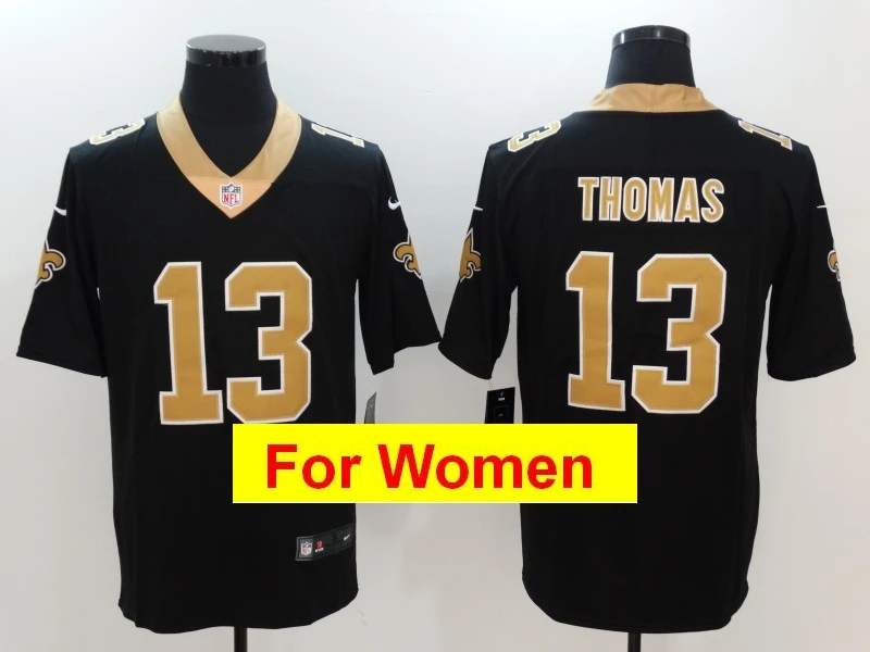 Женщины Орлеан Игры Элвин Камара Drew Brees Marshon латтиморе Майкл Томас Марк Инграм Цвет пик трикотажные изделия - Цвет: Золотой
