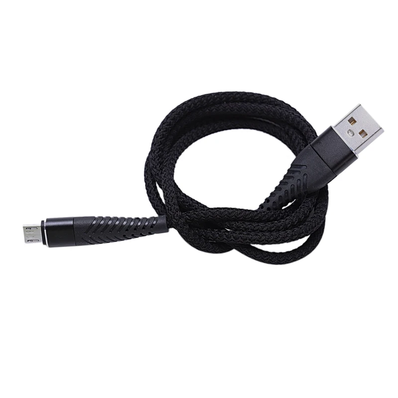 AABB-1M Micro-USB Плетеный рыбий хвост USB прочный кабель для передачи данных Быстрая зарядка для Android Xiaomi Redmi Note 4X 2A Быстрая зарядка данных Sy