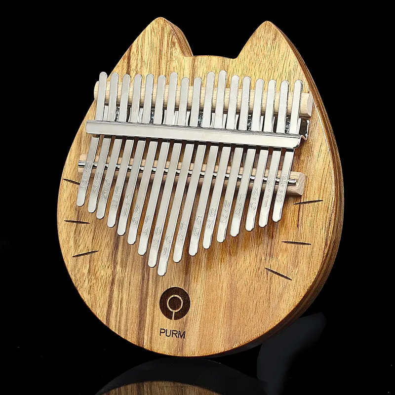 17 teclas Kalimba acratilico pulgar Piano 17 teclas Mbira instrumento de teclado transparente con sintonizador martillo+ Gig Bag - Цвет: Zebra
