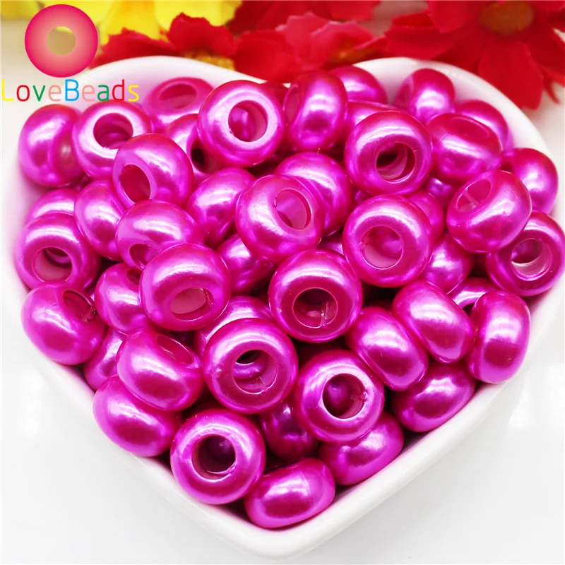 

50Pcs Assorted Color Rondelle Acrylic Resin Spacer Beads Fit European Pandora Charms Bracelet for DIY Jewelry Making Accessories