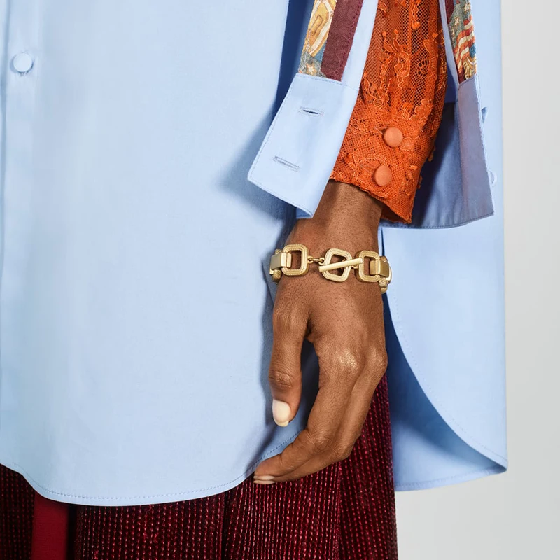 Женский винтажный браслет цепочка золотого цвета|Цепочки и браслеты| |