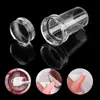 2pcs New Transparent Jelly Silicone Nail Stamper Scraper Set for French Tips Nail Design DIY Stamping Mold Nail Plate Tools 4