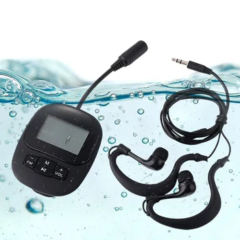 

MP3 Player Outdoor With Short Cord Portable Clip Design Sports Diving Swimming Running IPX8 Waterproof PVC Underwater Headphones