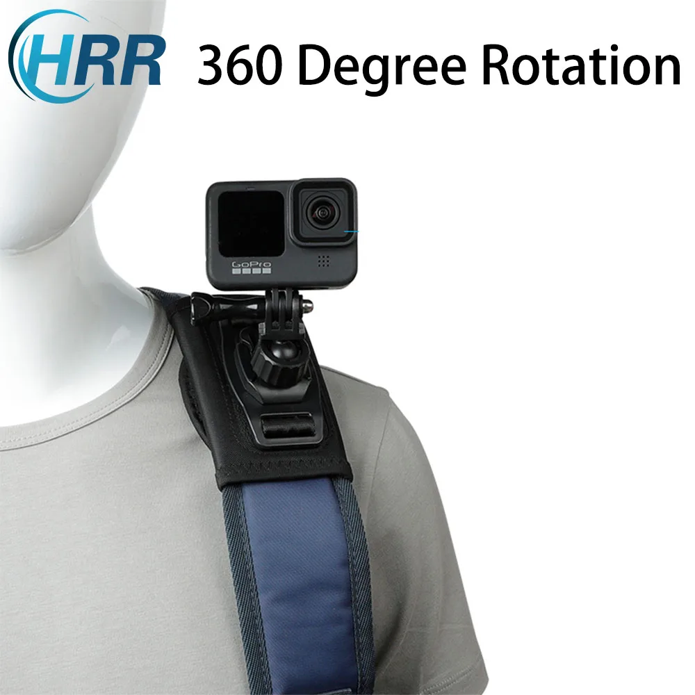 

Вращающийся на 360 градусов ремень для рюкзака аксессуары для Gopro hero 10 9 8 7 6 5 4 insta360 one r Eken фиксированный зажим для плечевого ремня