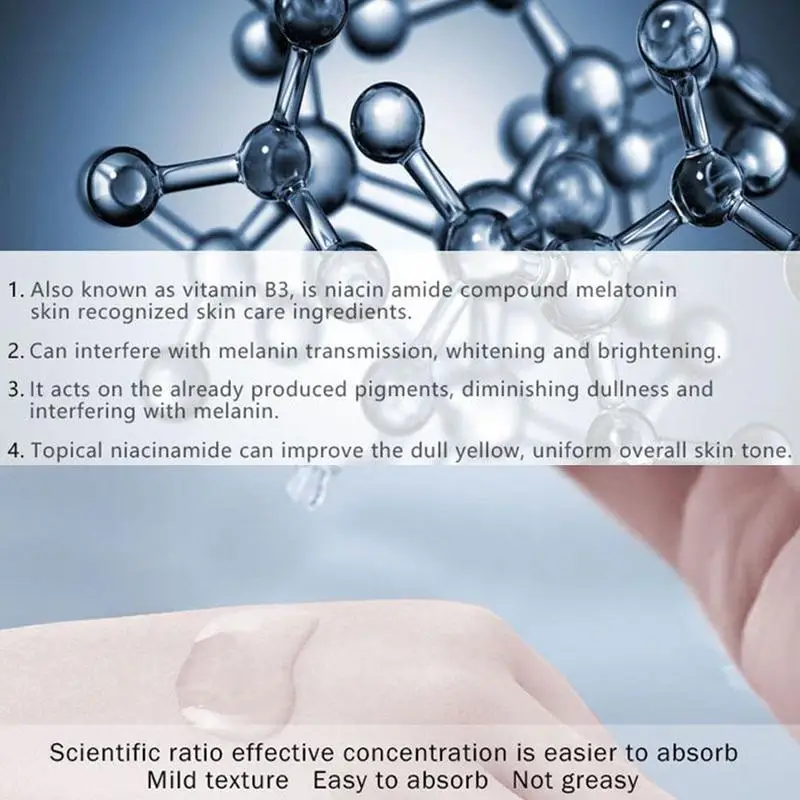Nicotinamide Сыворотка для лица отбеливающая Сыворотка для лица антивозрастной Осветляющий Уход за кожей подтягивающий крем против морщин 20 мл
