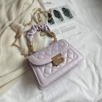 

Popular Small Bag For Women 2020 Summer New Fashion Portable Shoulder Crossbody Bag Diamond Lattice Slimp Clutch A730