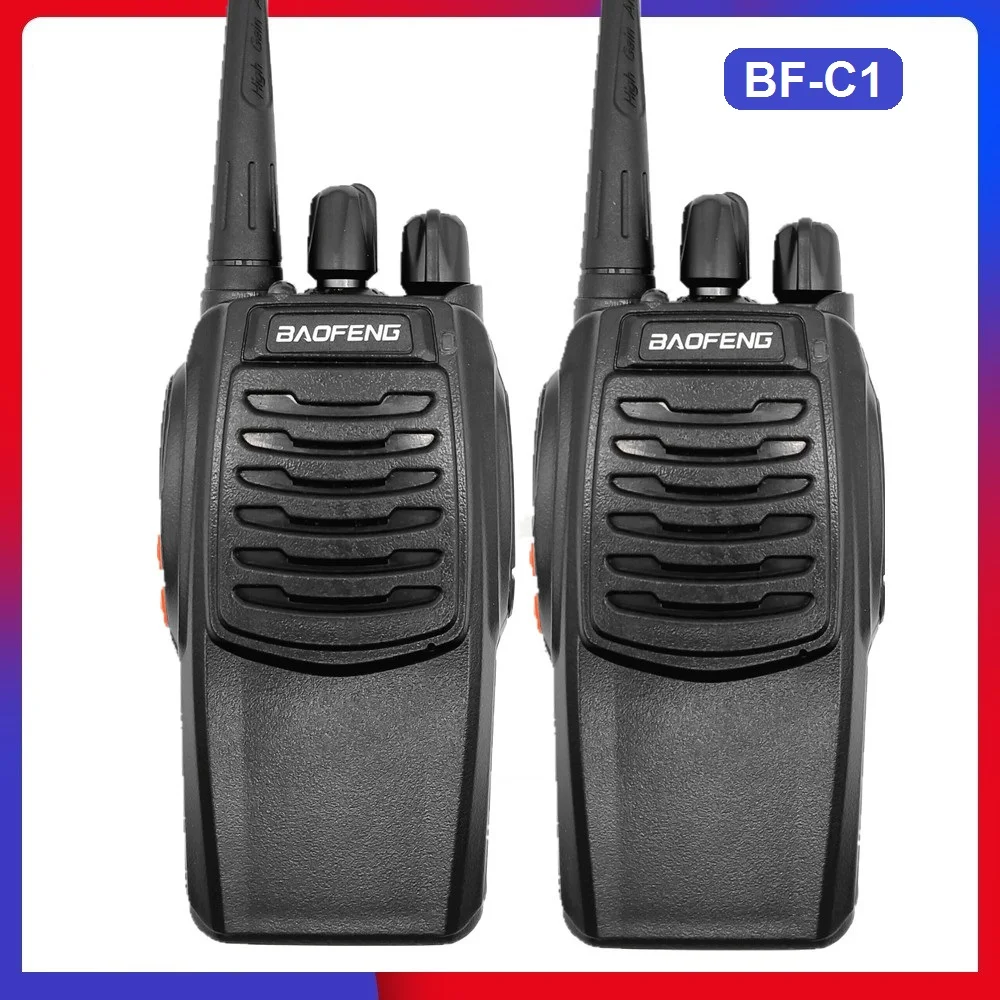 2 шт. BAOFENG BF-C1 5 Вт рация приемопередатчик радиостанция UHF 400-470 МГц портативный CB Ham