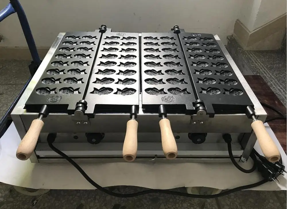 

Free Shipping Mini 32 fish waffle maker Non stick coating Japanese style Small Taiyaki Machine