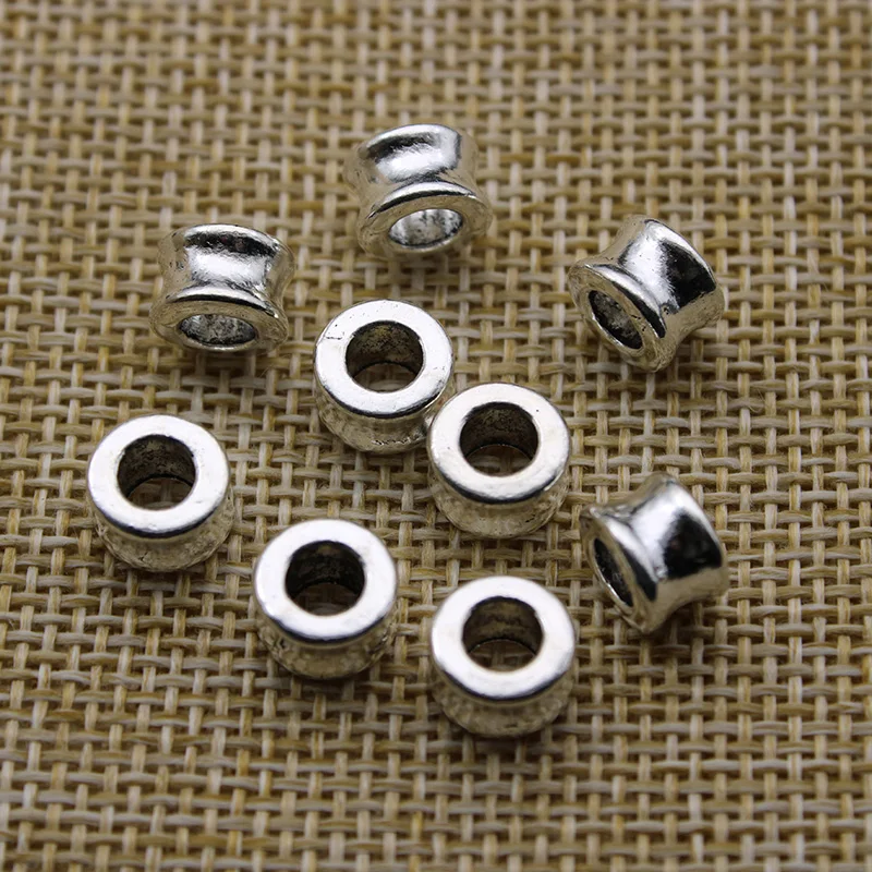 30pcs/lot Big Hole 4.5mm, Metal Spacer Beads for Jewelry Making DIY Handmade fit Charm Bracelet Jewelry Findings Z863